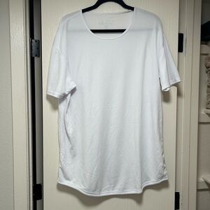 Men’s White Ribbed BYLT Basics Casual T Shirt- size extra large